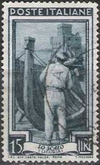 Italia 1950 Scott 556 Sello º Oficios Lo Scalo Liguria 15L Timbre Italie Italy Stamp Francobollo 